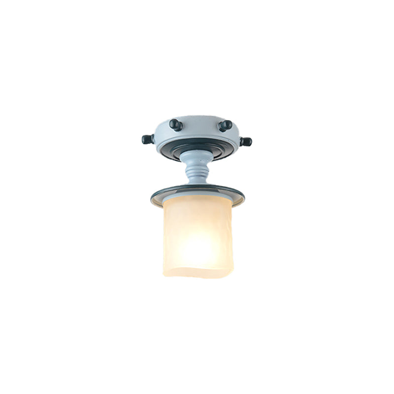 Restaurant Cafe hanger verlichting metaal en matglas nautische stijl hangende lamp in blauw