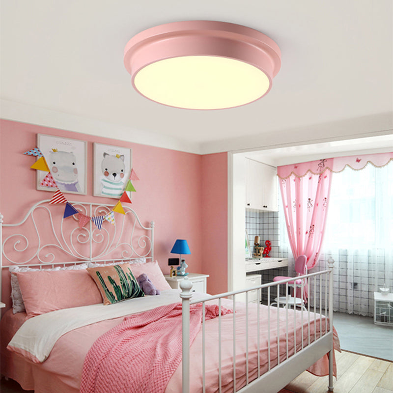 Nordic Macaron Farbige Decke Licht Runde Form Acryl Flushmount Light for Child Bedroom