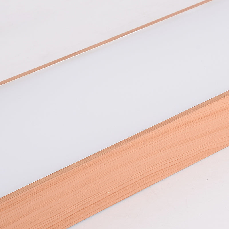 Elongated Oval Hanging Lighting Modern Led 4"/8"/12" Wide Wood Deep Grain/Light Grain Ceiling Pendant Light in White/Warm/Natural Light