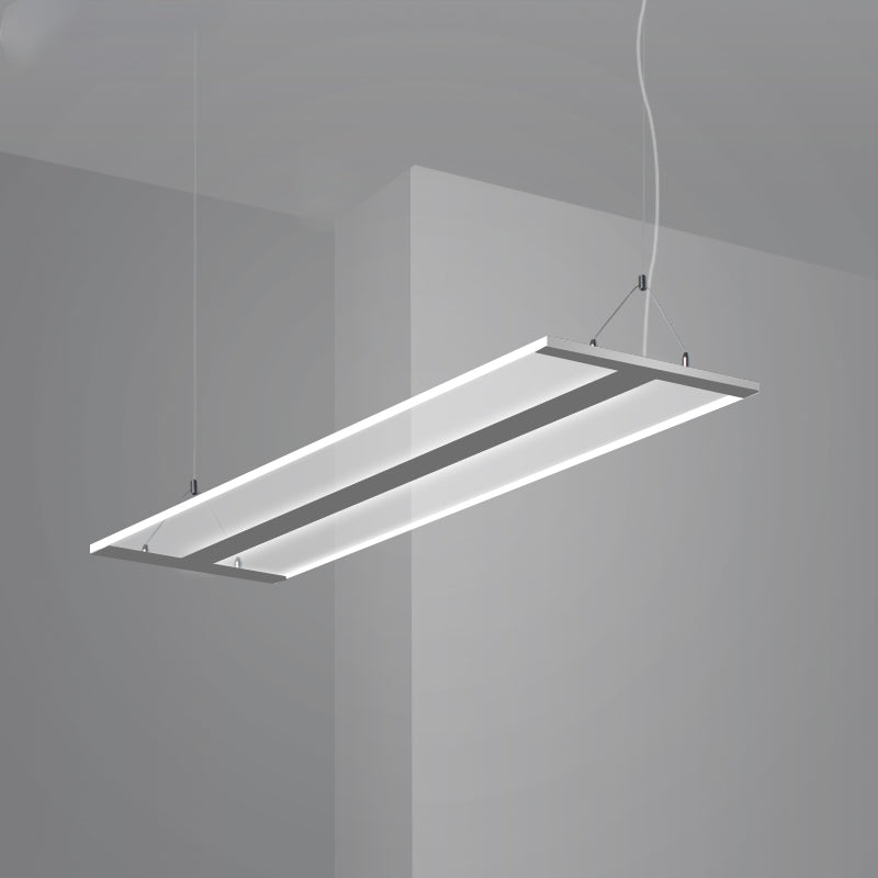 Lámpara de luz LED acrílica ultra delgada moderna lámpara de techo negro/blanco con luz cálida/blanca, 35.5 "/47" de ancho