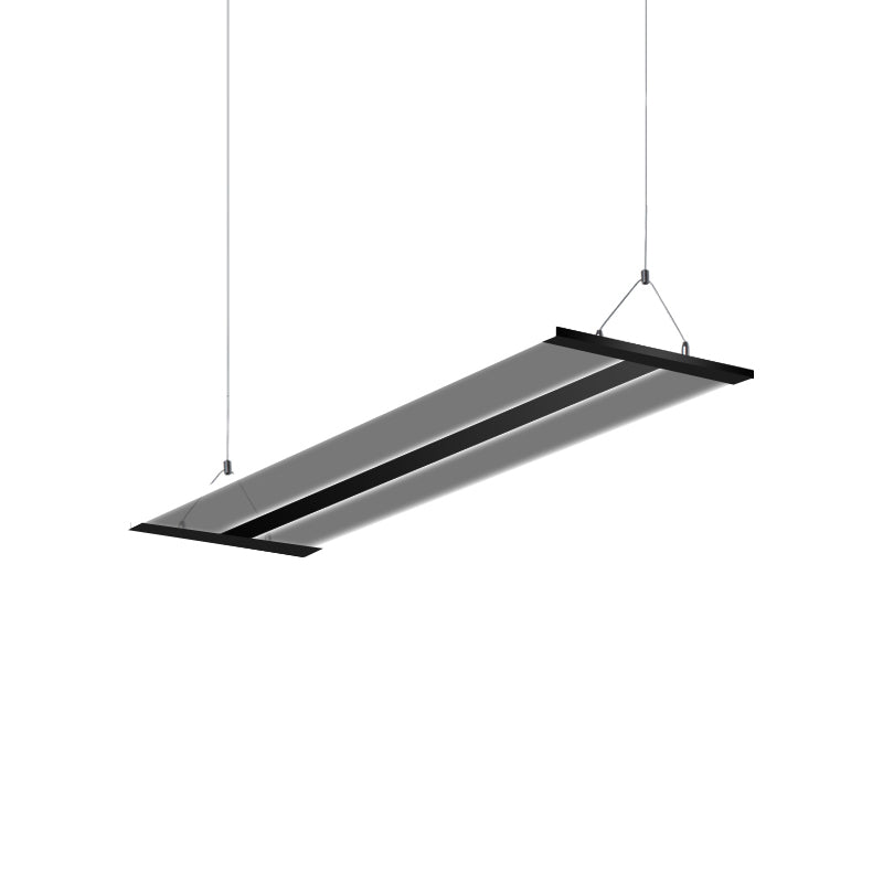 Lámpara de luz LED acrílica ultra delgada moderna lámpara de techo negro/blanco con luz cálida/blanca, 35.5 "/47" de ancho
