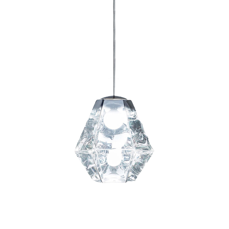 Diamond Anhänger Beleuchtung postmodernes Glas 1 Licht klar/bernsteinfarben