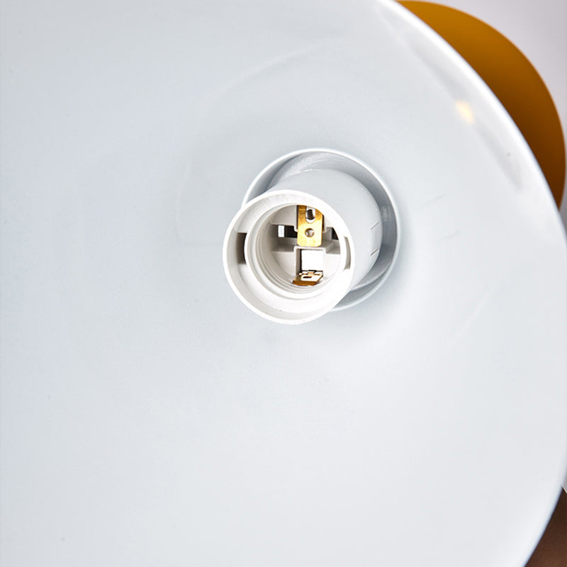 Hourglass Ceiling Pendant Light Contemporary Nordic Style Metal 1 Bulb Grey/Red/Yellow Hanging Lamp for Living Room