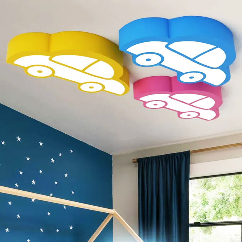 Acrylic Car Flush Massimale Light Child Bedroom Nordic Style Macaron Colorato Soffitto Lampada