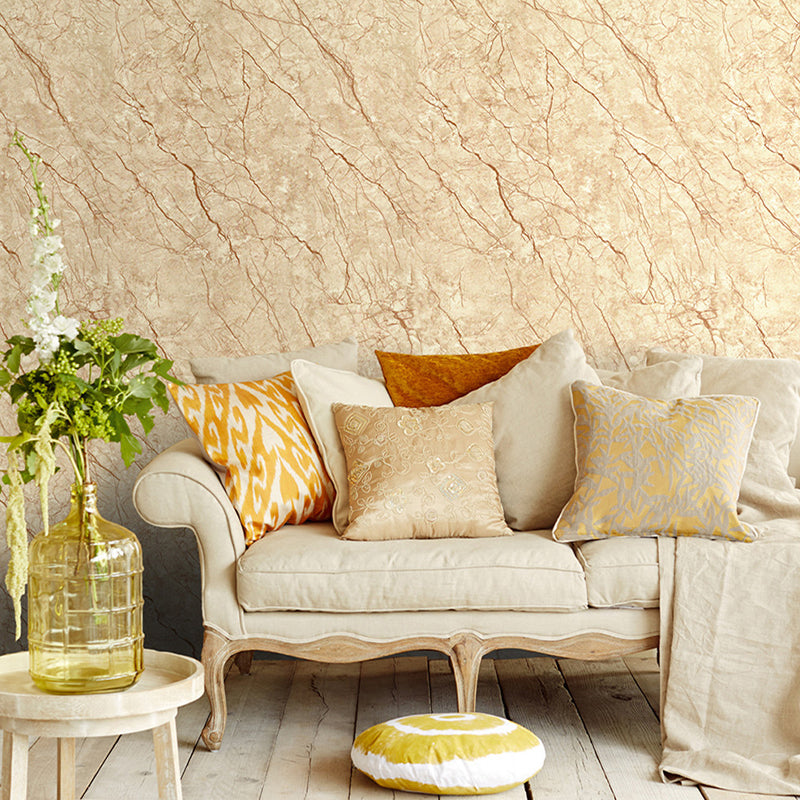 Modernist Marble Peel Wallpaper Roll Pastel Color Living Room Wall Covering, 19.4-sq ft