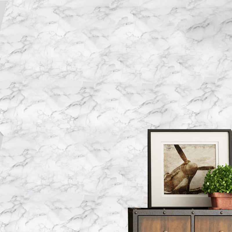 Modernist Marble Peel Wallpaper Roll Pastel Color Living Room Wall Covering, 19.4-sq ft