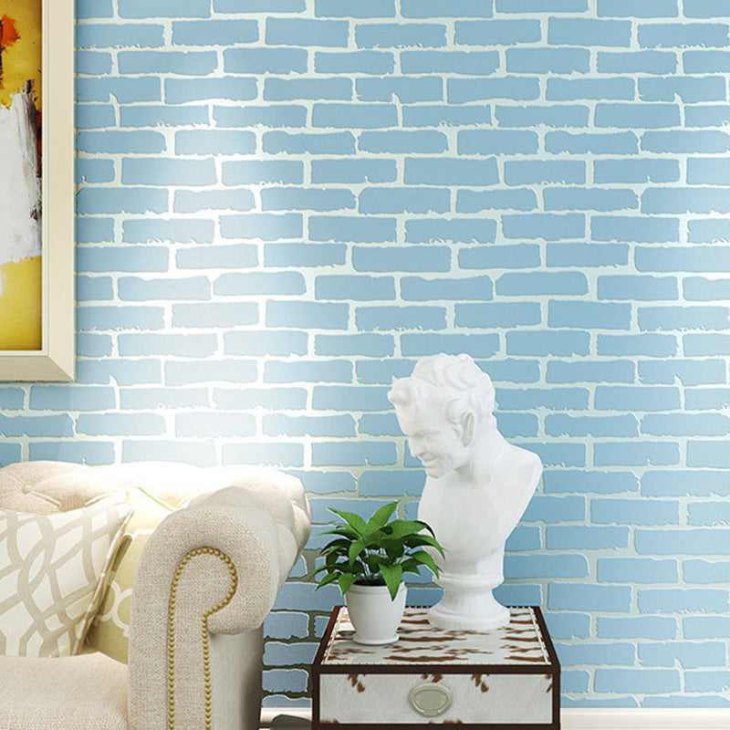 Unpasted Bright Brick Wallpaper Roll House Interior Construction Wall Art, 57.1-sq ft