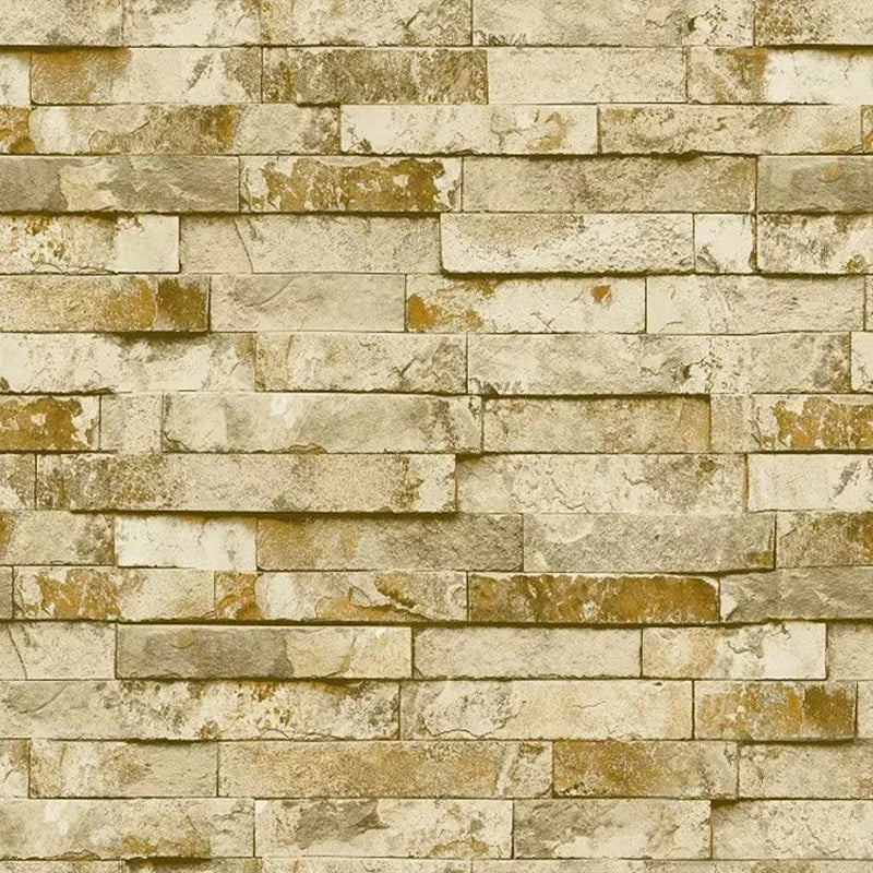 Industrial Construction Brick Wallpaper Pastel Color Stain-Proof Wall Art for Home