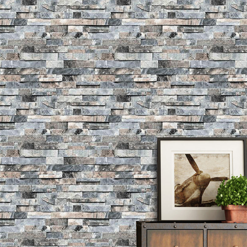 Brick Wallpaper Roll Cyberpunk Moisture Resistant Sitting Room Wall Decor, 57.1-sq ft