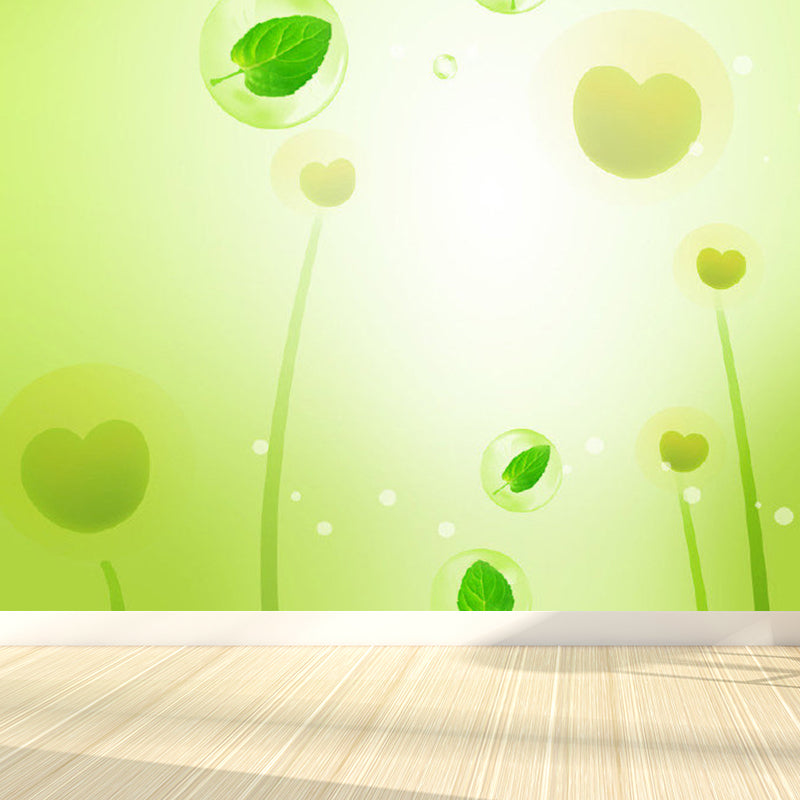 Soft Color Contemporary Mural Wallpaper Huge Botanical Wall Decor for Living Room