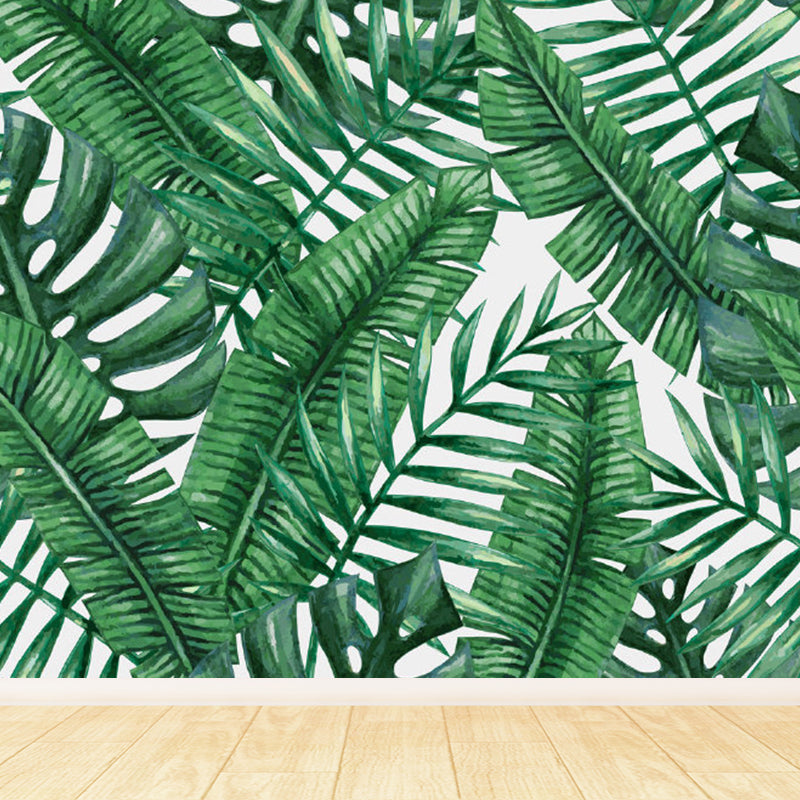 Soft Color Contemporary Mural Wallpaper Huge Botanical Wall Decor for Living Room