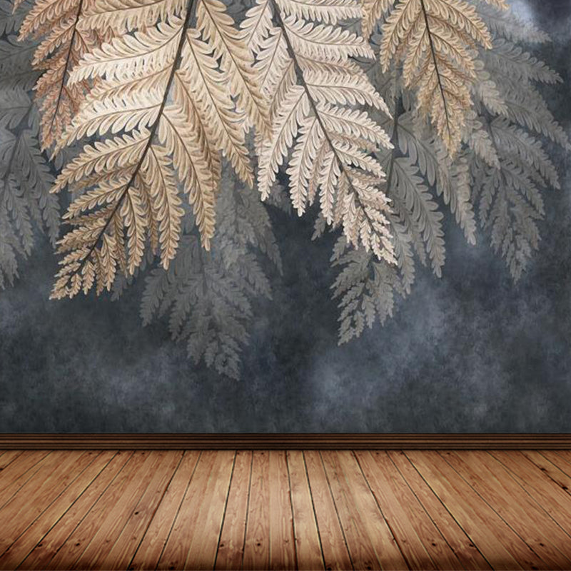 Peinture murale botanique extra large, couleur claire, art mural non tissé pour décoration intérieure, personnalisé