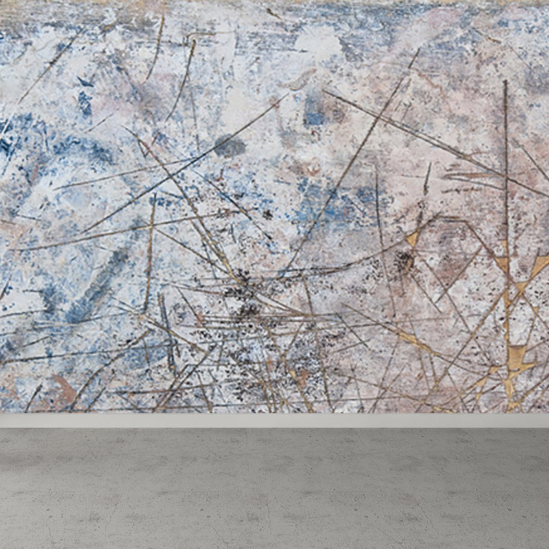 Non-Woven Waterproof Mural Industrial Rusted Metal Surface Wall Covering for Room