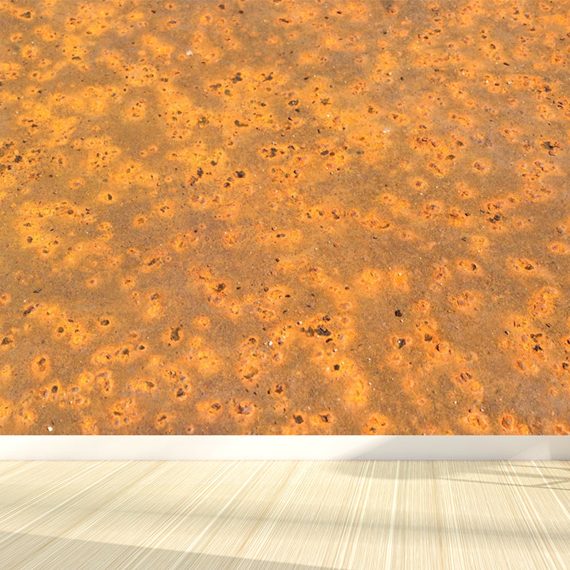 Non-Woven Waterproof Mural Industrial Rusted Metal Surface Wall Covering for Room