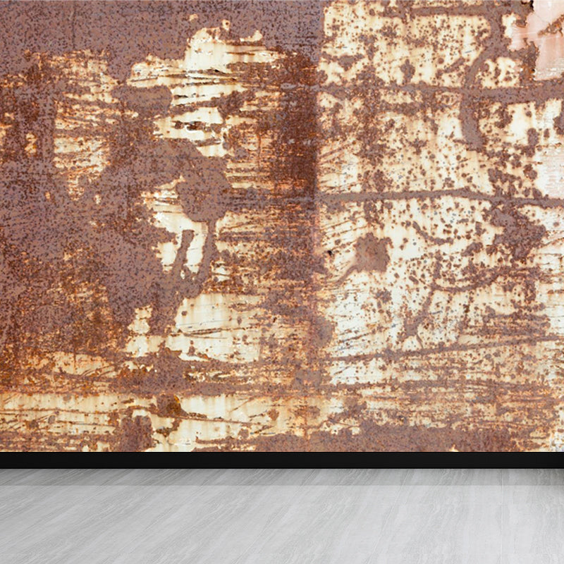 Cyberpunk Rust Look Wallpaper Mural Dark Color Living Room Wall Art, Made to Measure
