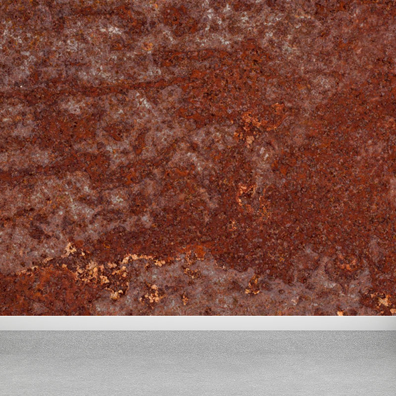 Cyberpunk Rust Look Wallpaper Mural Dark Color Living Room Wall Art, Made to Measure