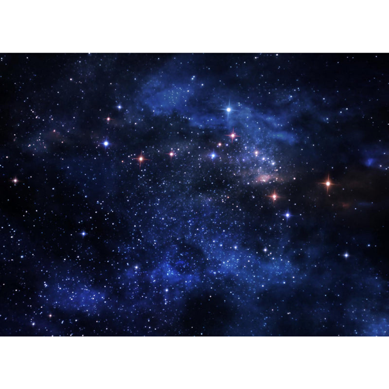 Autocollant Mural imprimé galaxie ciel nocturne, décoration murale moderne de couleur foncée pour chambre d'enfant