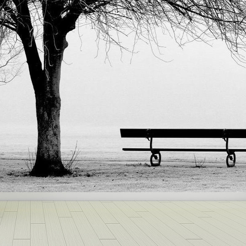 Illustration Botanical Wallpaper Mural for House Interior, Soft Color, Custom Made