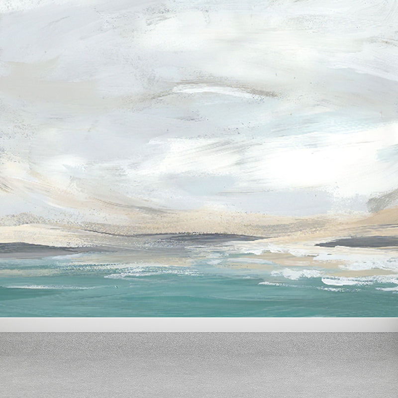 Modern Style Scenery Mural Decal Non-Woven Waterproofing Pastel Wall Art for Home