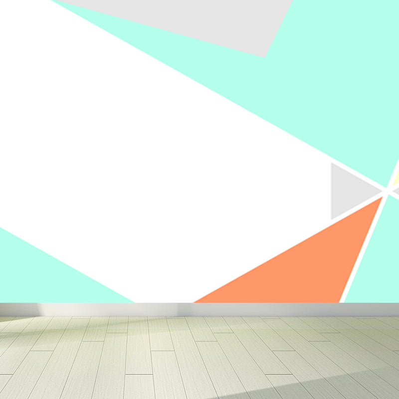 Geometric Triangle Wall Paper Mural Modern Non-Woven Cloth Wall Covering for Living Room