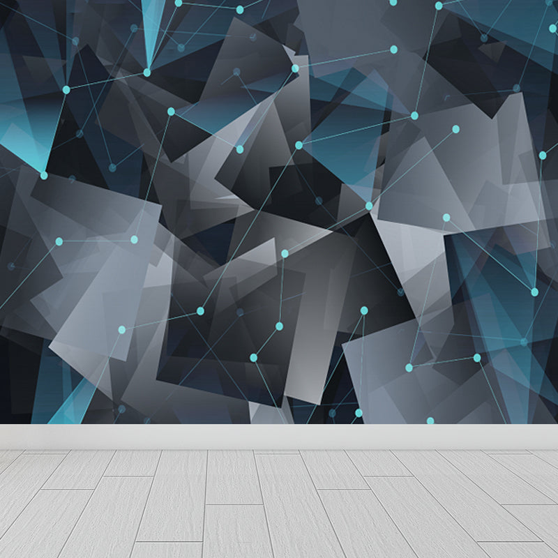 Geometry Wall Covering Mural Soft Color Contemporary Wall Art for House Interior