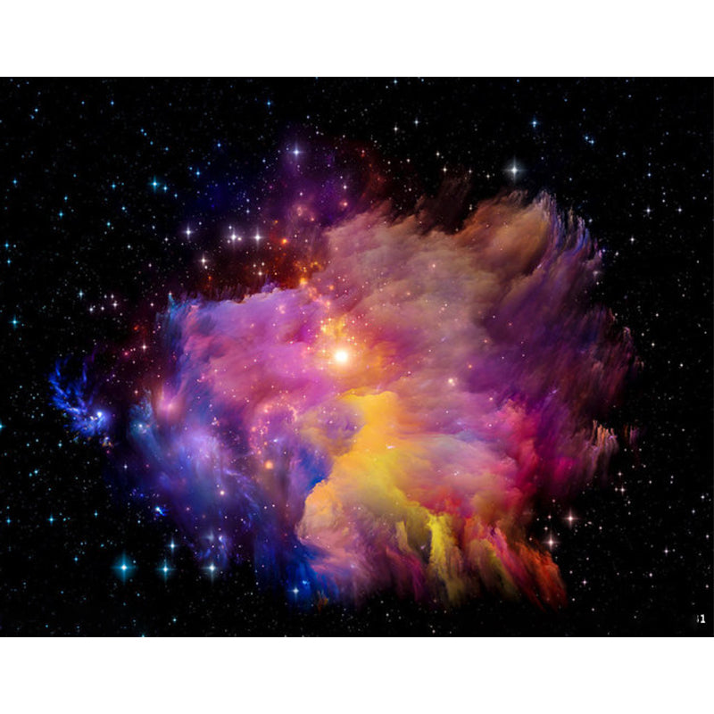 Stain Resistant Sky Scenery Mural Decal Non-Woven Modern Wall Decor for Girls Room