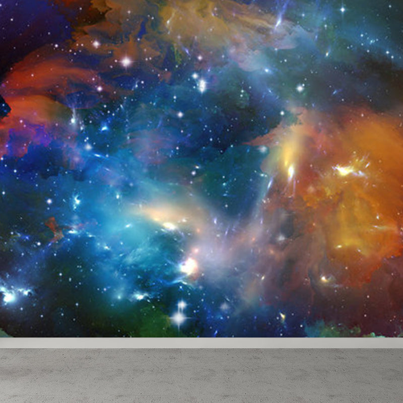 Stain-Proofing Sky View Wall Mural Non-Woven Cloth Contemporary Wall Art for Living Room