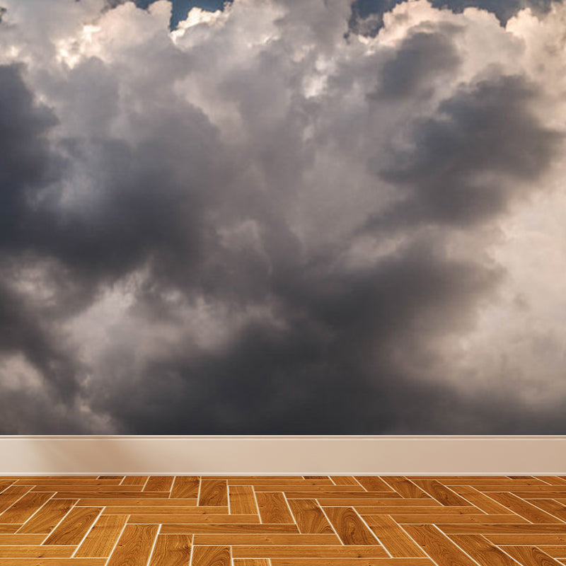 Stain-Proofing Sky View Wall Mural Non-Woven Cloth Contemporary Wall Art for Living Room