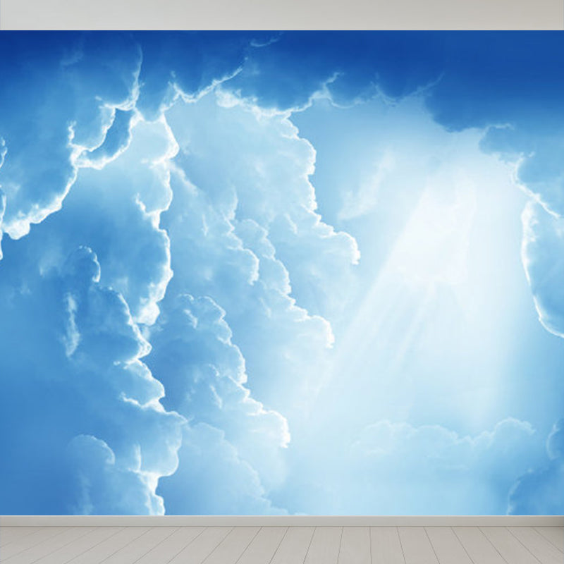 Modern Sky Scenery Mural Decal Pastel Color Dining Room Wall Covering, Personalized