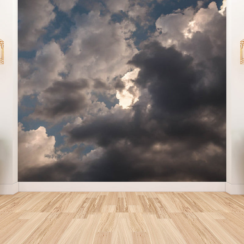 Modern Sky Scenery Mural Decal Pastel Color Dining Room Wall Covering, Personalized