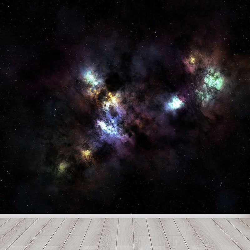 Contemporary Sky View Wall Mural for Bathroom Full Size Wall Covering in Soft Color