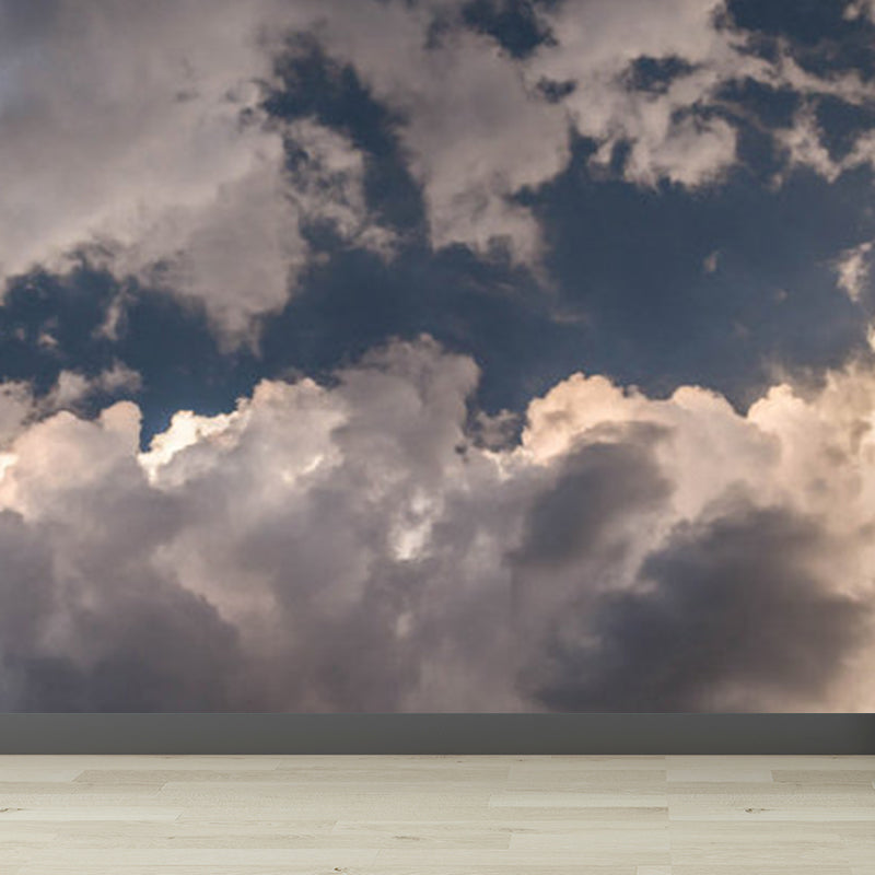 Modern Changeable Sky Mural Decal Soft Color Ornamental Wall Art for Girls Bedroom