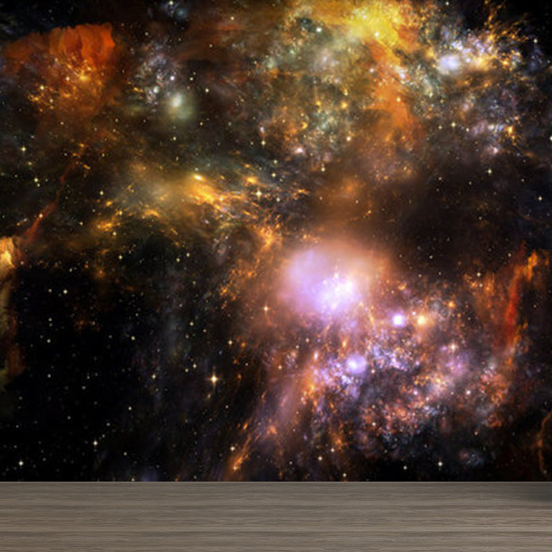 Contemporary Sky Wall Mural Non-Woven Textured Stain Resistant Light Color Wall Art for Playroom