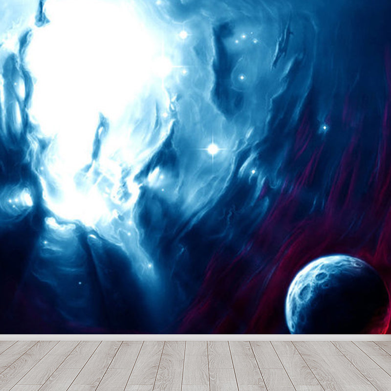 Soft Color Contemporary Mural Decal Giant Sky View Wall Covering for Living Room