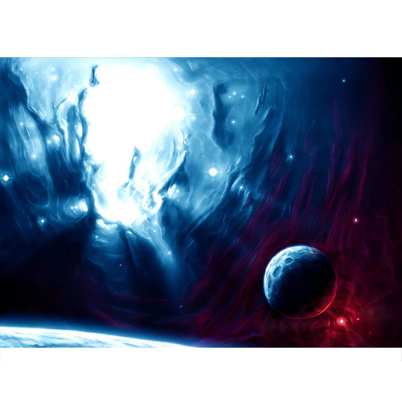 Soft Color Contemporary Mural Decal Giant Sky View Wall Covering for Living Room