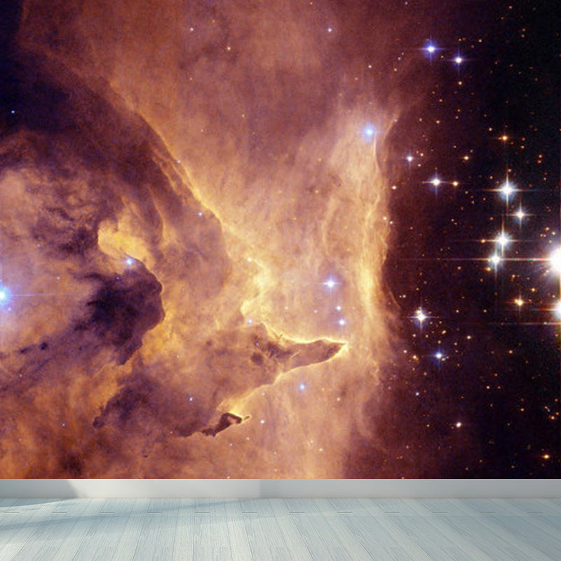 Soft Color Contemporary Mural Decal Giant Sky View Wall Covering for Living Room