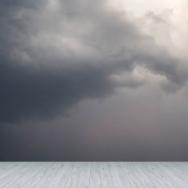 Extra Large Sky Scenery Mural Light Color Non-Woven Wall Art for Interior Decor, Customised