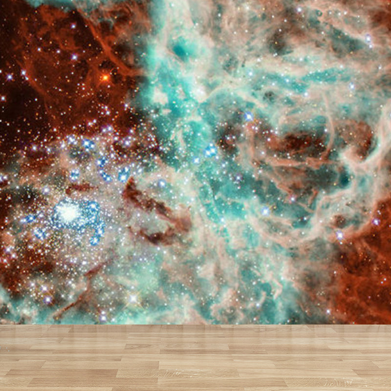 Full Size Photography Modern Mural Decal with Sky View in Pastel Color, Custom Size Available