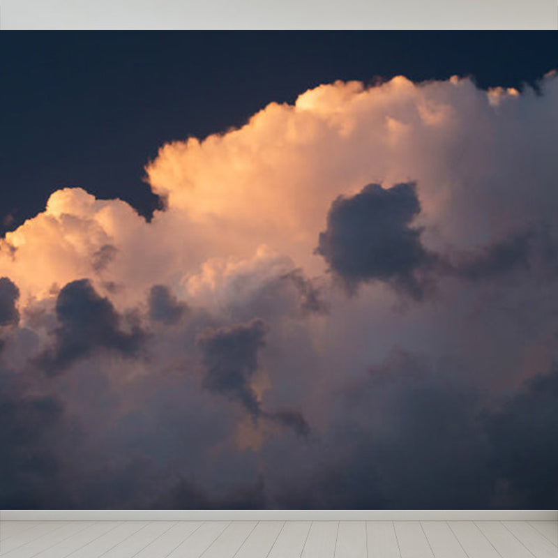 Full Size Photography Modern Mural Decal with Sky View in Pastel Color, Custom Size Available