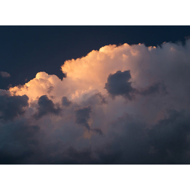 Full Size Photography Modern Mural Decal with Sky View in Pastel Color, Custom Size Available