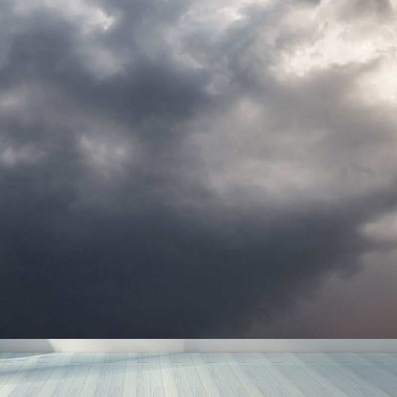 Photography Style Cloud Mural Decal for Dining Room, Pastel Color, Custom Size Available