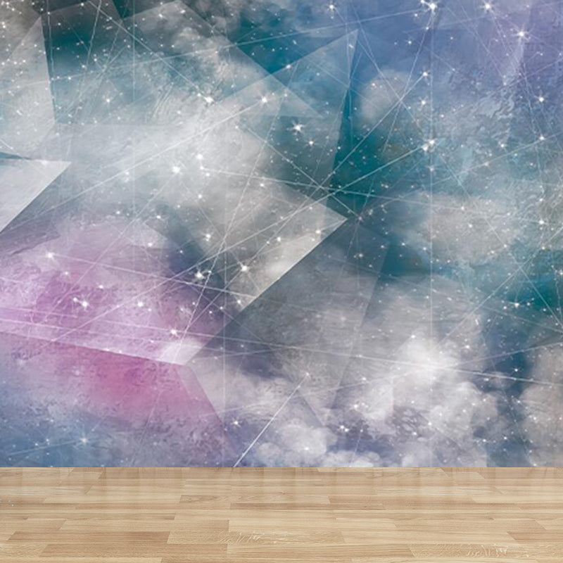 Stain-Proof Magical Sky Scenery Mural Decal Modern Non-Woven Material Wall Decor, Custom
