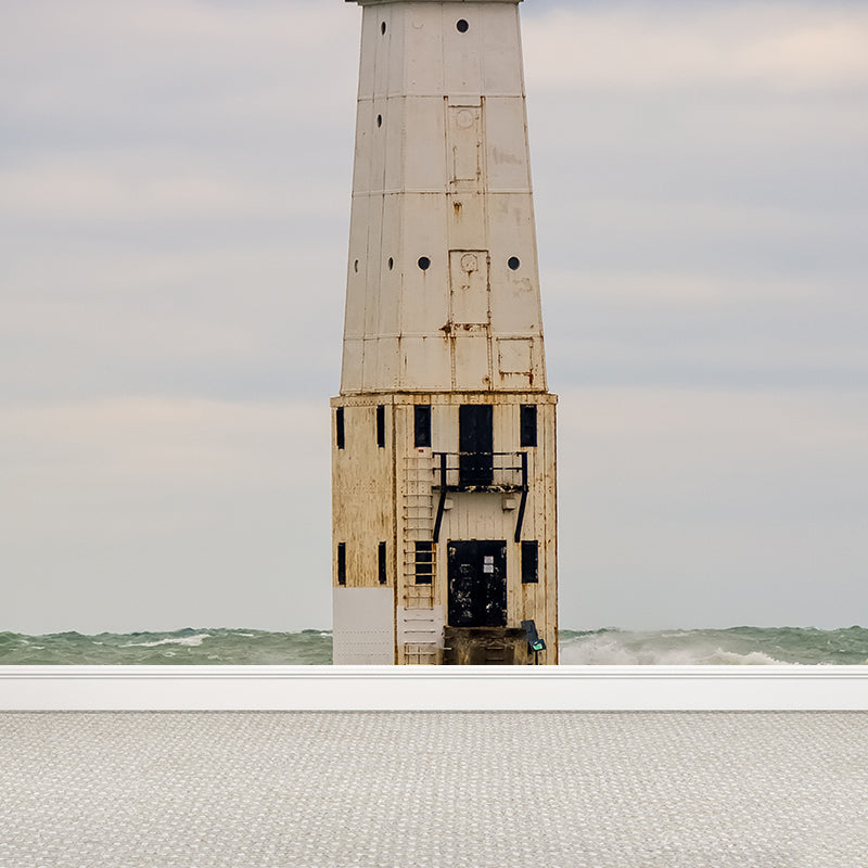 Stain Resistant Cloud View Mural Non-Woven Cloth Contemporary Wall Covering for Kitchen