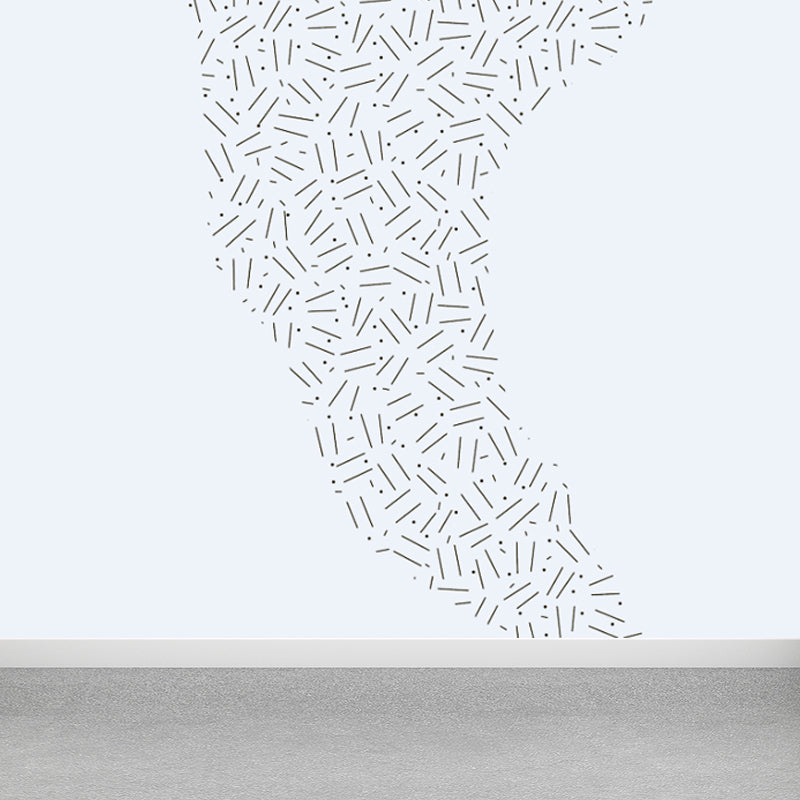 Full Size Plant Wallpaper Mural Stain-Proof Contemporary Living Room Wall Covering