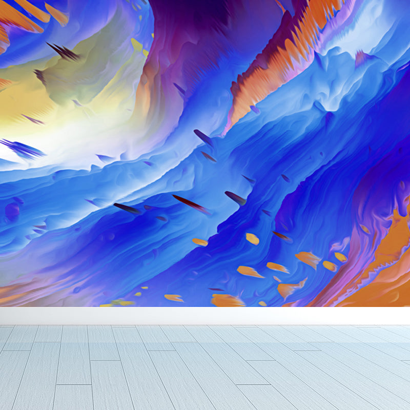 3D Cloud Abstract Pattern Mural Modern Water-Proof Living Room Wall Decor, Custom Size