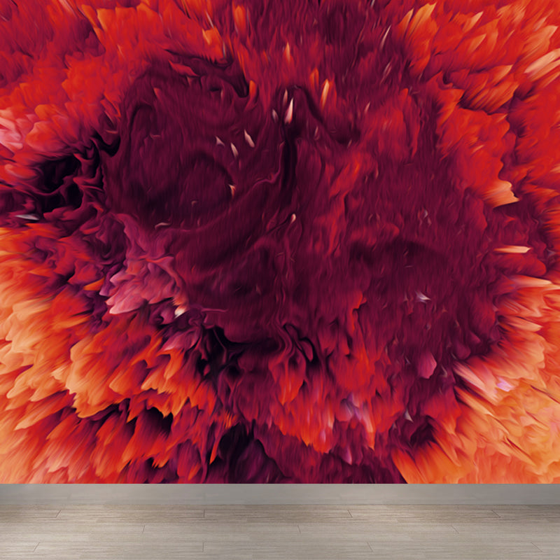 Dark Color Blowout Effect Mural Water Resistant Wall Covering for House Interior