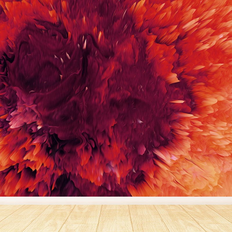 Dark Color Blowout Effect Mural Water Resistant Wall Covering for House Interior