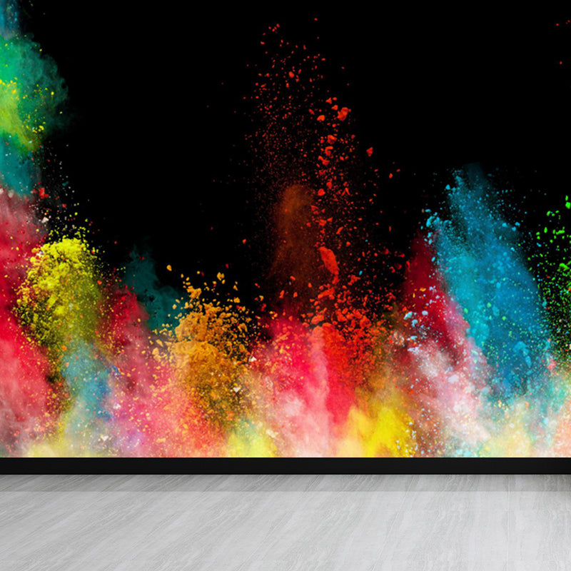Peinture murale à motif d'explosion, couleur vive, décoration murale moderne et créative pour salon