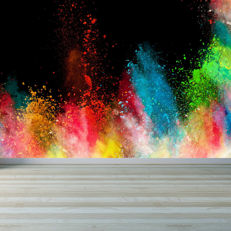 Peinture murale à motif d'explosion, couleur vive, décoration murale moderne et créative pour salon