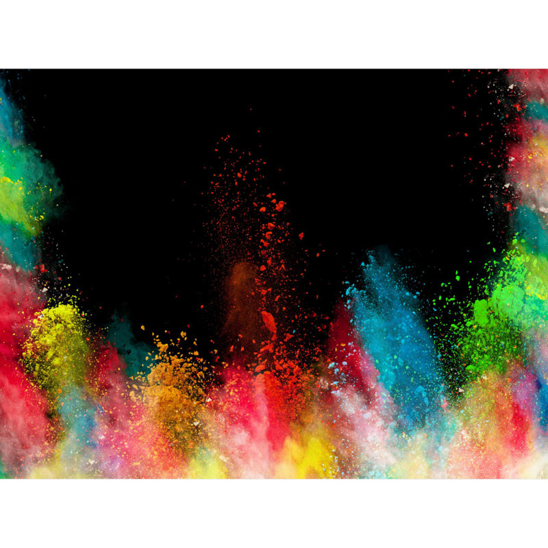 Peinture murale à motif d'explosion, couleur vive, décoration murale moderne et créative pour salon
